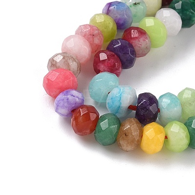 Natural Dyed White Jade Beads Strands G-F753-06C-1