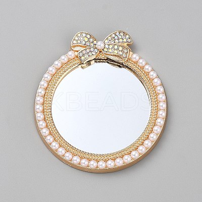 Alloy Rhinestones & Glass Makeup Mirror for Phone Cases Phone DIY-WH20050-12A-01-1