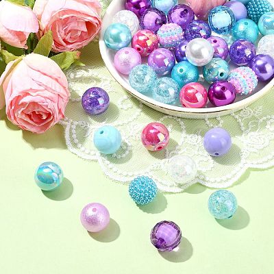 50Pcs Marine Theme Acrylic Beads OACR-CJ0001-68-1