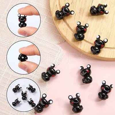 10Pcs Handmade Bumpy Lampwork Beads LAMP-SZ0001-66B-1