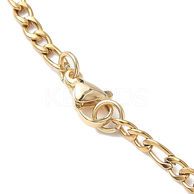 3Pcs Acrylic Rhinestone Pendant Necklaces NJEW-JN05442-1