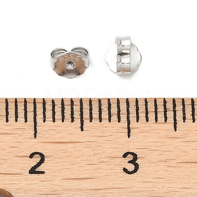 Rhodium Plated 925 Sterling Silver Friction Ear Nuts FIND-Z008-01P-1