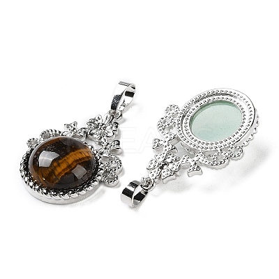 Natural & Synthetic Mixed Gemstone Pendants G-P498-01P-1