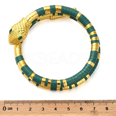 Snake Alloy Bangles for Women BJEW-Z135-01G-02-1