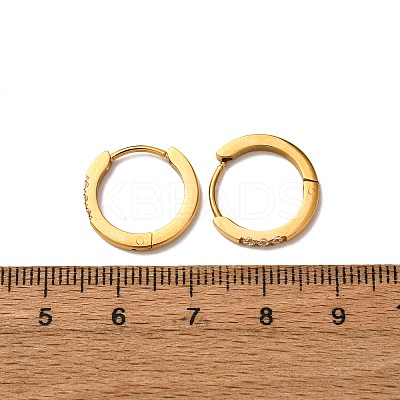 304 Stainless Steel Clear Cubic Zirconia Hoop Earrings EJEW-D331-18C-G-1