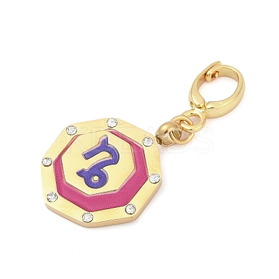 304 Stainless Steel Enamel Pendant Decoration STAS-S168-01G-10-1