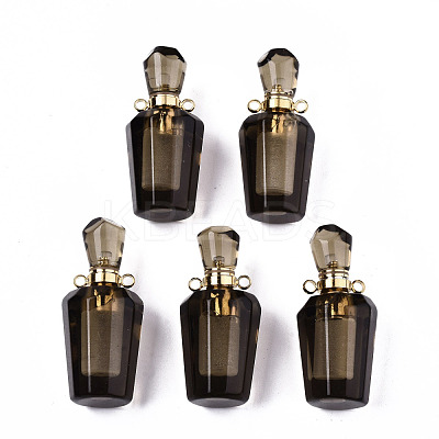 Faceted Natural Smoky Quartz Pendants G-T131-14C-1