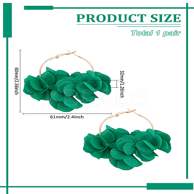 1 Piar Alloy Hoop Earrings EJEW-LP0001-88A-1