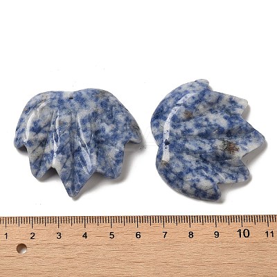 Natural Blue Spot Jasper Carved Pendants G-K353-01D-1