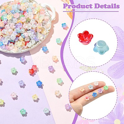 500Pcs ABS Plastic Bead Caps OACR-CJ0002-70-1