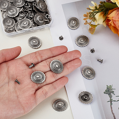 40Sets Alloy Decorative Rivets DIY-GA0008-93-1