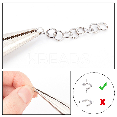 2000Pcs 304 Stainless Steel Open Jump Rings STAS-UN0029-61-1