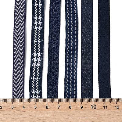 18 Yards 6 Styles Polyester Ribbon SRIB-Q022-E04-1