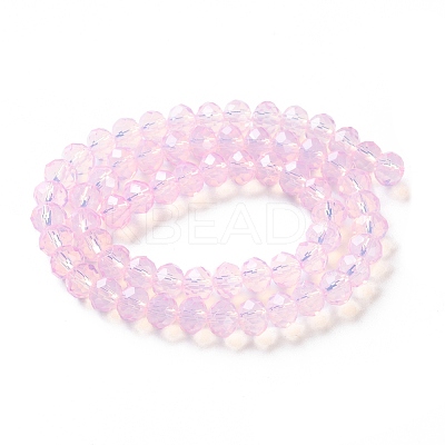 Baking Paint Transparent Glass Beads Strands DGLA-A034-J8MM-D09-1