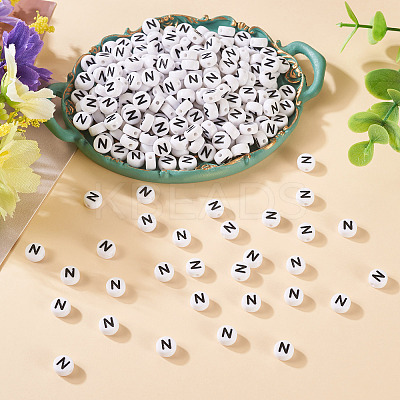 500Pcs Acrylic Beads SACR-TA0001-55N-1