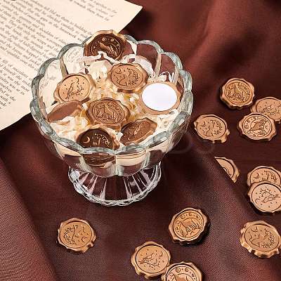 50Pcs Adhesive Wax Stamp Stickers DIY-CP0005-82C-1