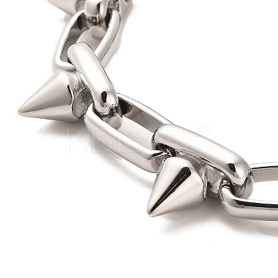 Non-Tarnish 304 Stainless Steel Spike Link Chain Bracelets BJEW-E094-13P-1