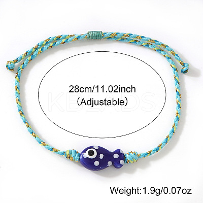 Handmade Porcelain Fish Charm Adjustabale Bracelets XD8221-1-1