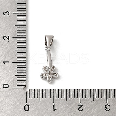 Rhodium Plated 925 Sterling Silver Ice Pick Pinch Bails STER-NH0001-22P-1