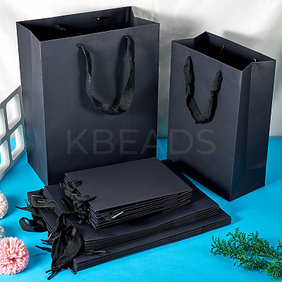 15Pcs 3 Sizes Rectangle Paper Gift Storage Tote Bags with Handle ABAG-TA0001-73B-1