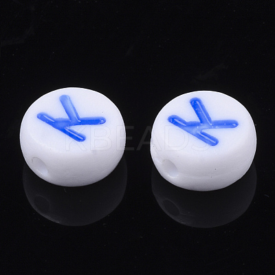 Initial Acrylic Beads OACR-E001-20K-1