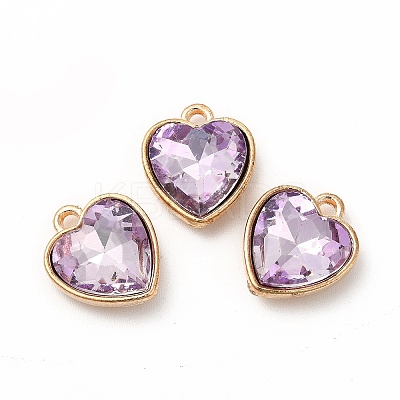 Faceted Glass Rhinestone Pendants GLAA-I051-B06-1