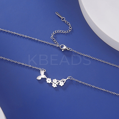 Non-Tarnish 304 Stainless Steel Pendant Necklaces LS-NJEW-H010-01P-1