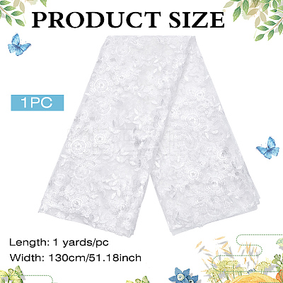 Polyester Mesh Lace Fabric DIY-WH0661-54-1