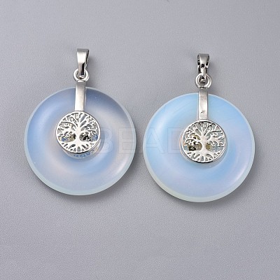 Natural & Synthetic Mixed Stone Pendants G-F640-E-1