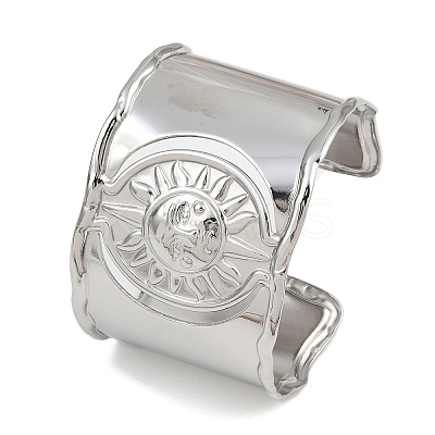 304 Stainless Steel Cuff Bangles for Women BJEW-L709-04P-1