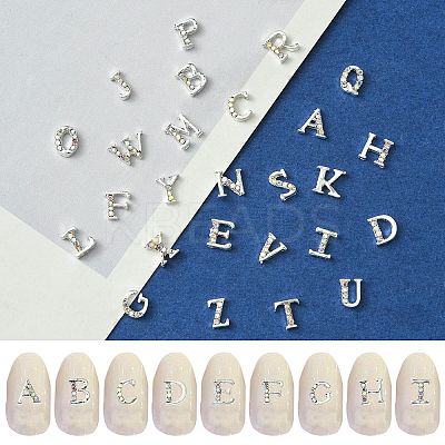 26 Letter Alloy Cabochons MRMJ-R129-97D-1