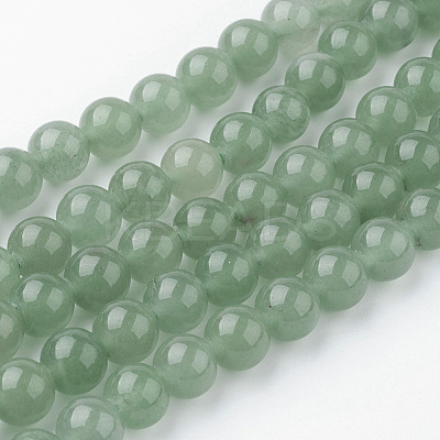 Natural Green Aventurine Bead Strands G-G735-63-8mm-1