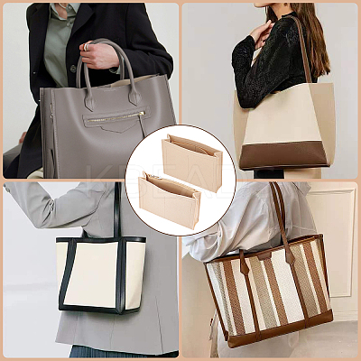 2Pcs 2 Style Wool Felt Purse Organizer Insert FIND-WR0004-90-1