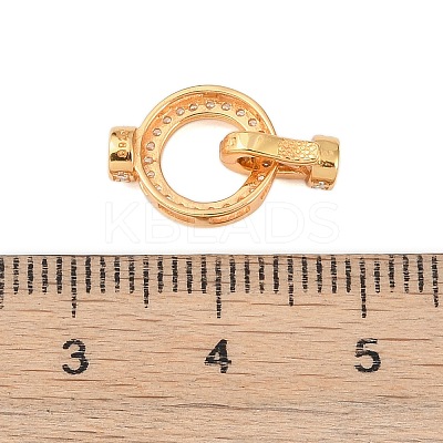 925 Sterling Silver Micro Pave Clear Cubic Zirconia Fold Over Clasps STER-P060-43G-1