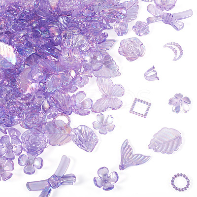 182Pcs 100G Transparent Acrylic Beads OACR-TA0003-66E-1