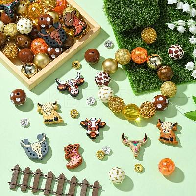 80Pcs DIY Cowboy Theme Findings Beads Kits DIY-CJ0002-48-1