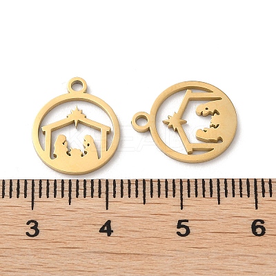 Ion Plating(IP) 304 Stainless Steel Charms STAS-Q303-08G-1