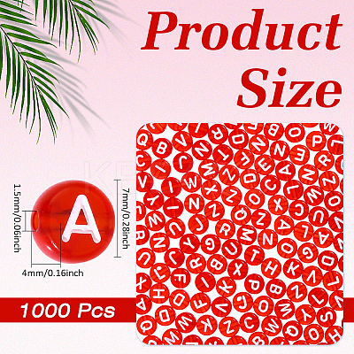 1000Pcs Transparent Acrylic Beads TACR-ME0001-08E-1