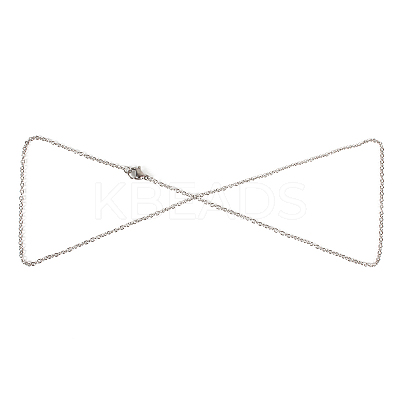 Non-Tarnish 304 Stainless Steel Unisex Cable Chain for Necklace STAS-P045-01P-B-1