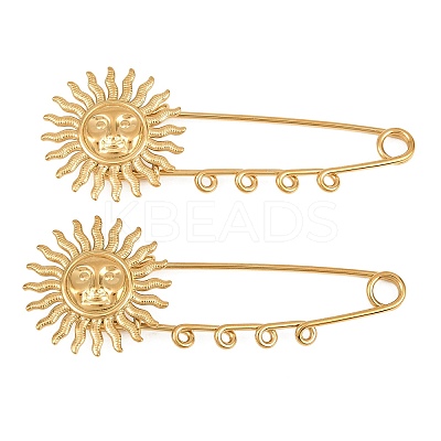 Sun 304 Stainless Steel Safety Pins Brooch Findings SA-CBA098D-13D-G-1