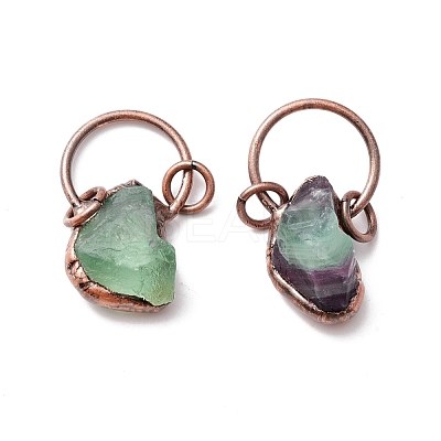 Natural Fluorite Pendants G-M383-26B-1