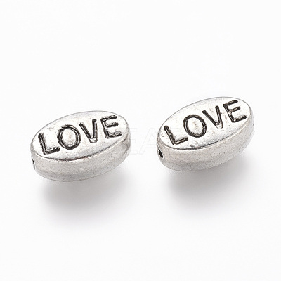Mens Valentines Day Gift Idea Tibetan Style Alloy Beads TIBEB-5850-AS-RS-1