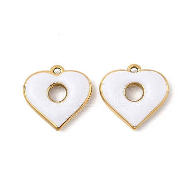 304 Stainless Steel Enamel Pendants STAS-P380-06G-03-1
