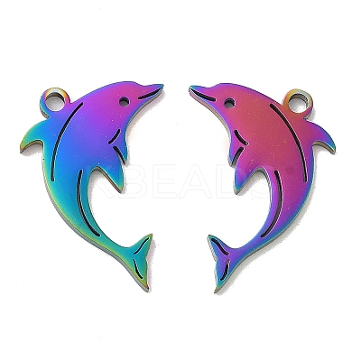 Ion Plating(IP) 304 Stainless Steel Pendants STAS-L020-015RC-1