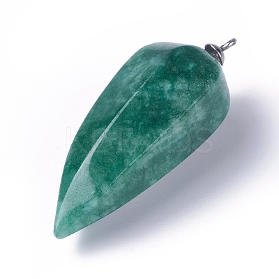Natural Mixed Gemstone Pointed Pendants G-E541-10-1