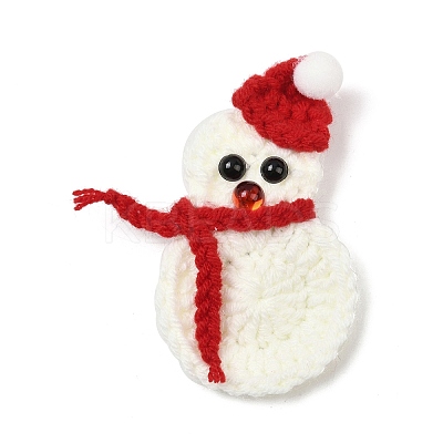 Christmas Yarn & Plastic Brooch JEWB-K029-01B-1