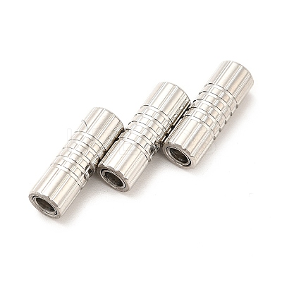 Tarnish Resistant 304 Stainless Steel Magnetic Clasps with Glue-in Ends STAS-K006-3mm-33C-1