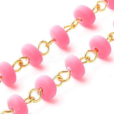 Handmade Polymer Clay Beaded Chain AJEW-JB00999-06-1