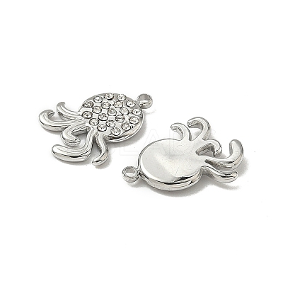 304 Stainless Steel Rhinestone Pendants STAS-V015-06P-1