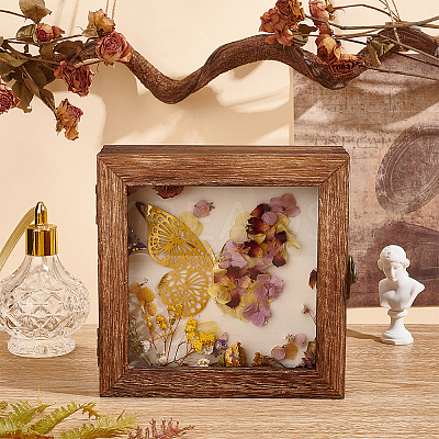 Wood Jewelry Presentation Boxes with White EVA Foam Mat Inside ODIS-WH0061-06B-1